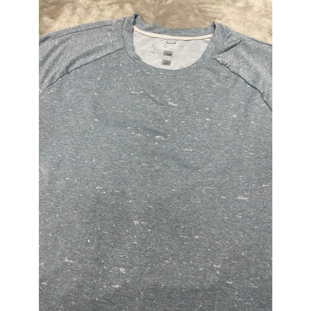 Lululemon Drysense Shirt Men Medium Blue Training Running Gym Short Sleeve
